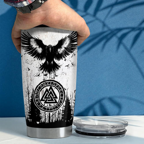 SANDJEST Viking tumbler stainless steel finish presents a sleek look.