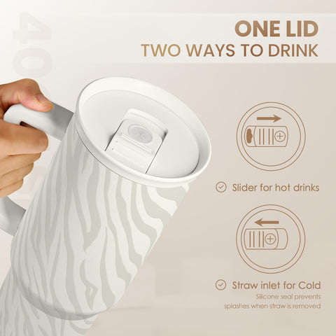 SANDJEST Zebra Skin tumbler gift-ready design appeals to friends and family.