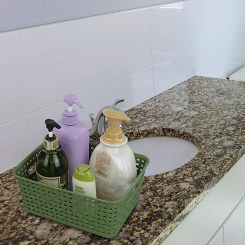 Sandmovie basket suits office and bathroom organization.