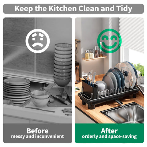 SanDream rack features adjustable height pads for level draining and sink alignment