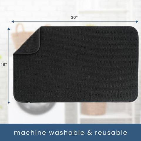 S&T INC mat cushions delicate items like wine glasses on the counter.