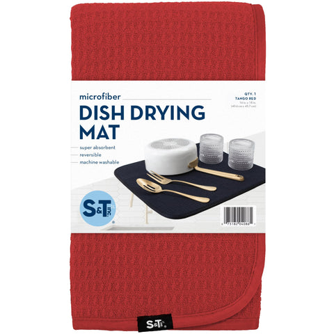 S&T INC. large 16x18 mat fits under racks for versatile drying.
