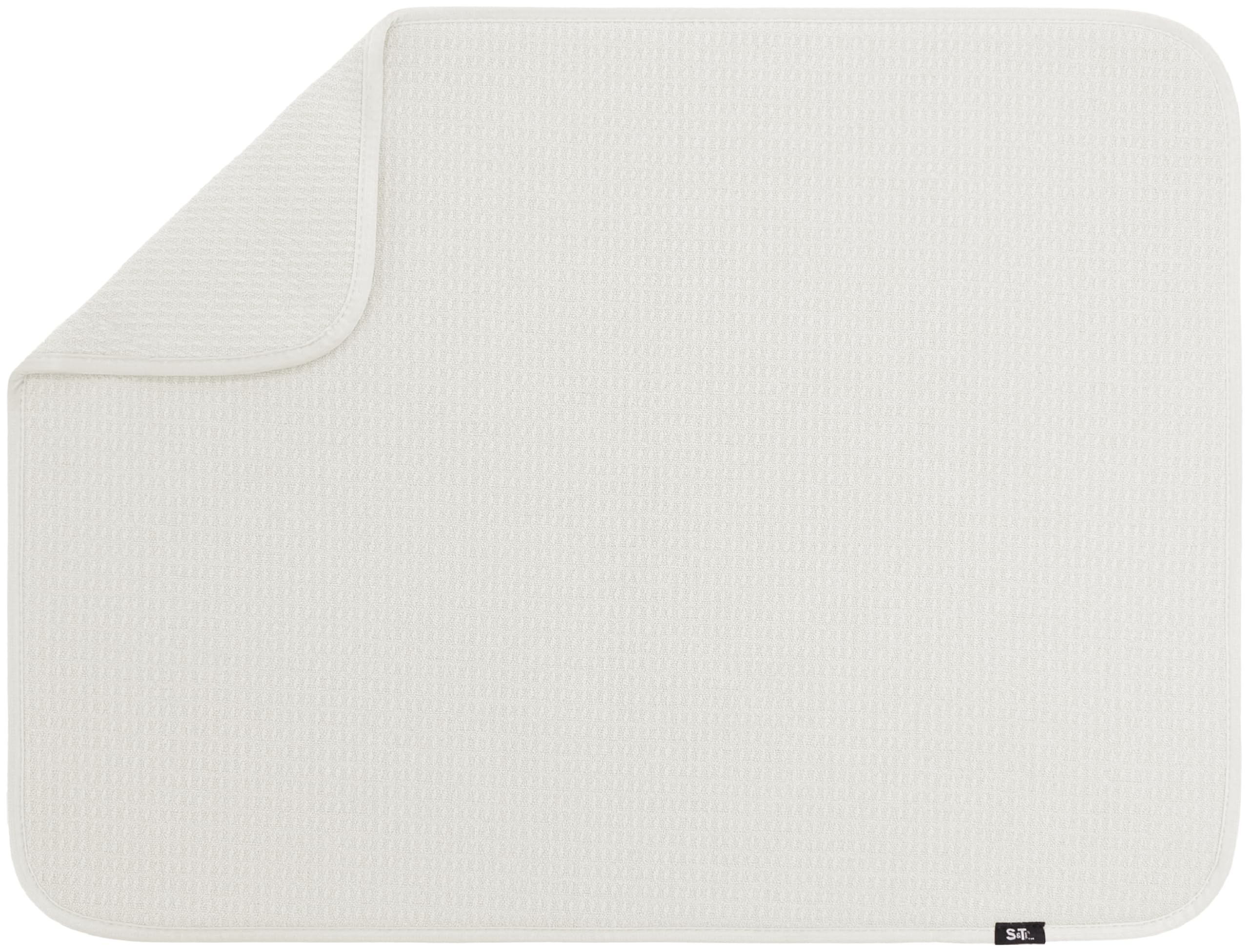 S&T INC. Dish Drying Mat XL absorbs up to 4x its weight, keeping counters dry.