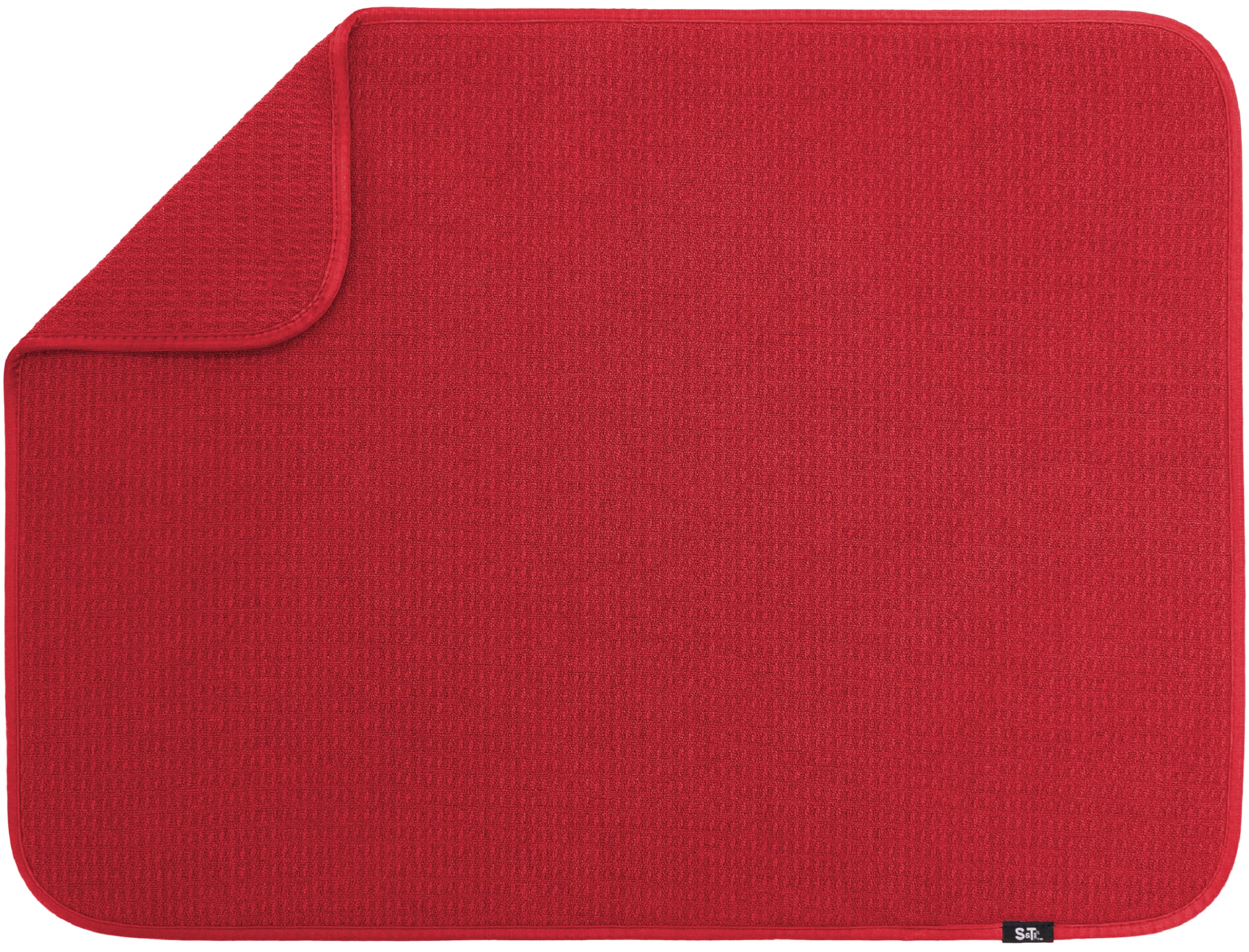 S&T INC. Dish Drying Mat XL — absorbent microfiber mat under dishes for a drier counter