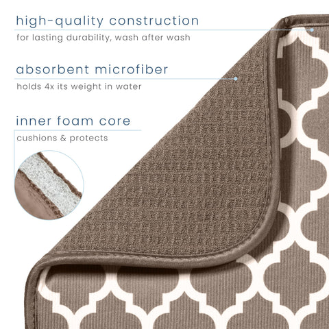 S&T INC. Mat cushions delicate glassware to prevent chipping while drying.