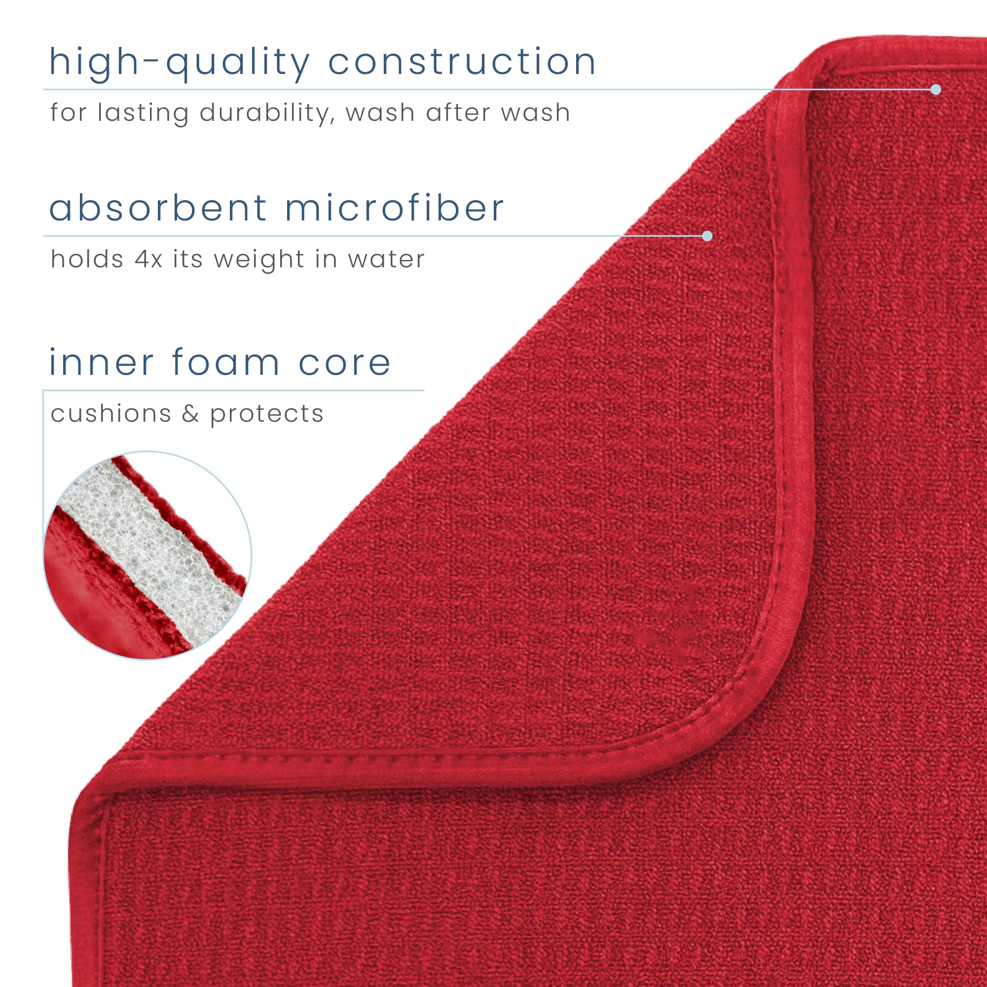 S&T INC. Dish Drying Mat XL — doubles as dishware pads for cups and utensils