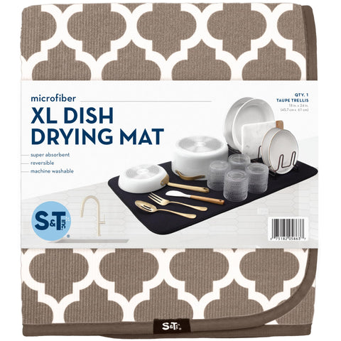 S&T INC. Helps air-dry pots and pans on a spacious counter.