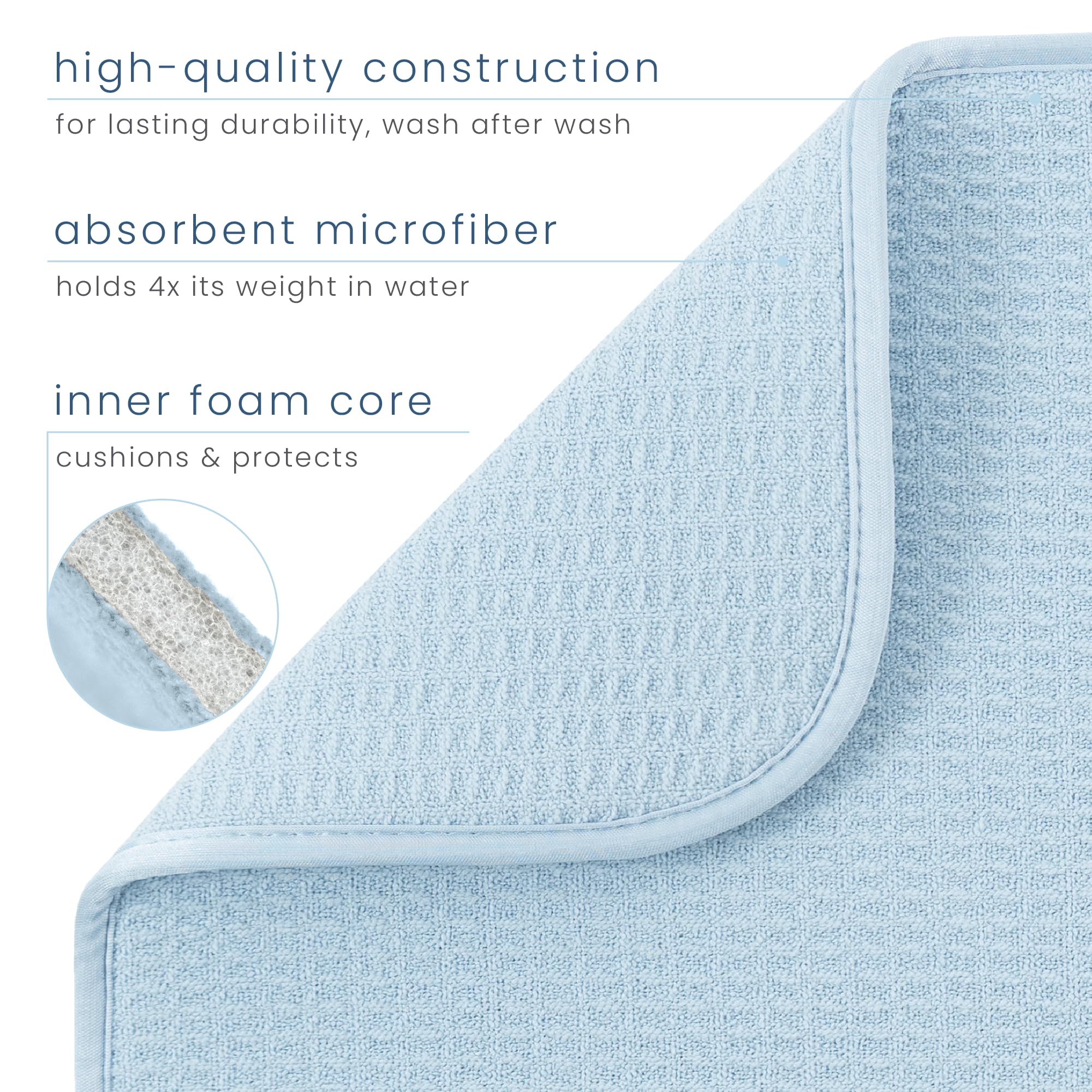 S&T INC. XL dish mat shows reversible design for two drying surfaces.