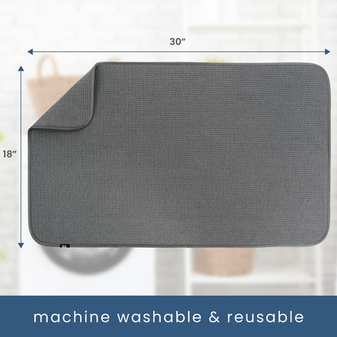 S&T INC. Reversible kitchen counter mat offers flexible drying options