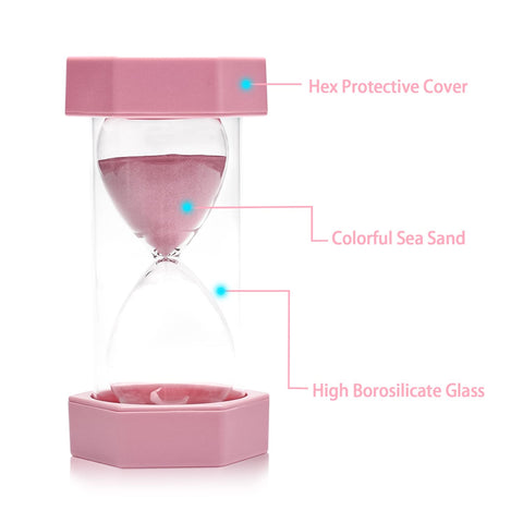 SANDTIMER 10-minute macaron hourglass for focused study sessions.
