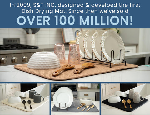 S&T INC. catches drips under a rack for tidy counters