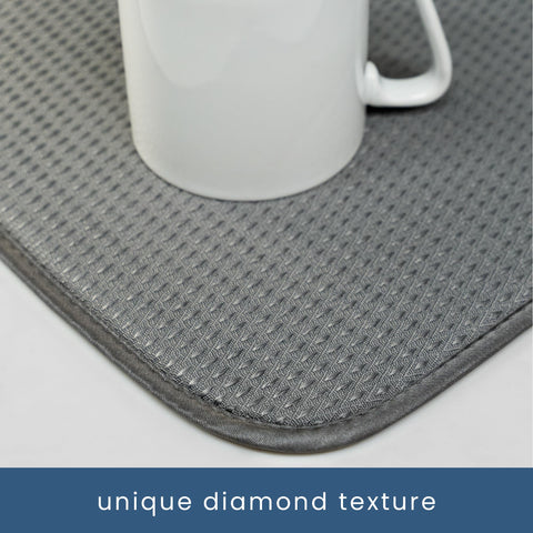S&T INC. diamond-texture drying mat adds durability and style