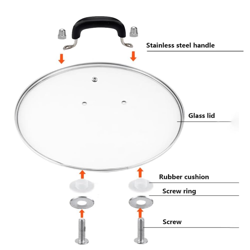 SANEMBER 12-inch lid fits Dutch ovens for versatile slow cooking.
