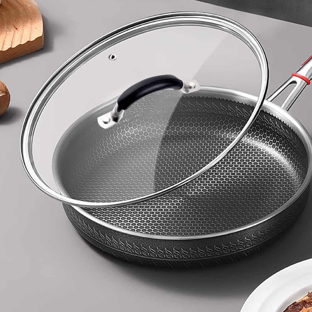 SANEMBER transparent lid view demonstrates heat retention while cooking.