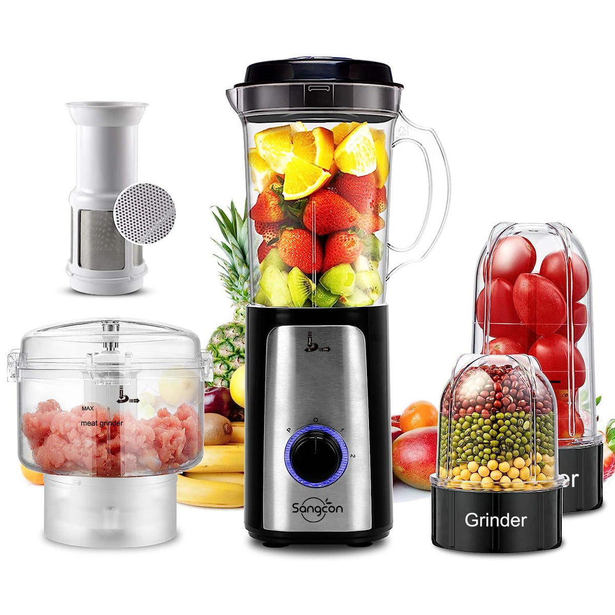 Sangcon 5 in 1 blender pitcher cup for smoothies and shakes.