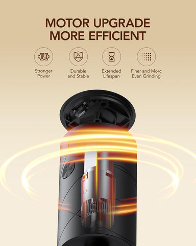 Sangcon adjustable coarseness dial for personalized grind texture.