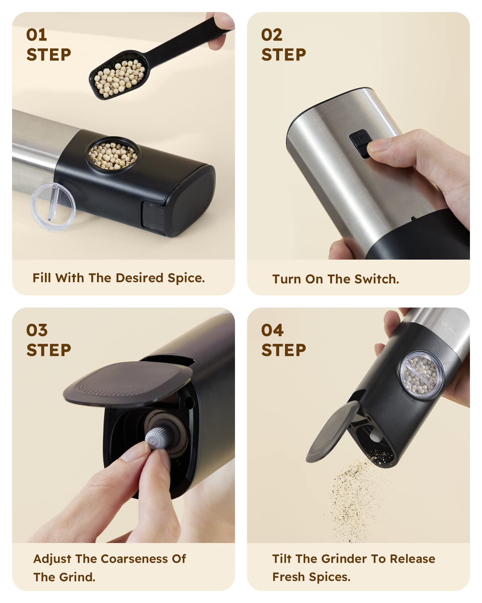 Sangcon cleaning brush included for easy maintenance