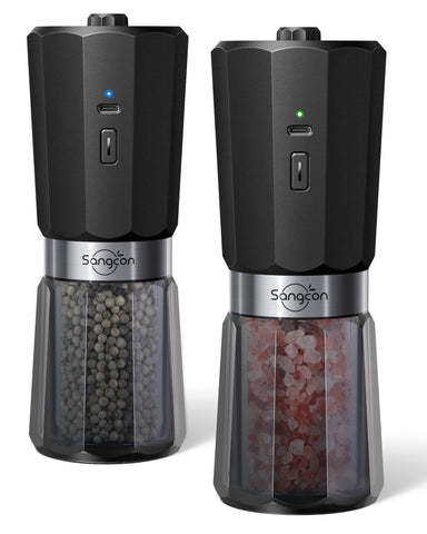 Sangcon Gravity grinder set assembled for easy one-handed seasoning