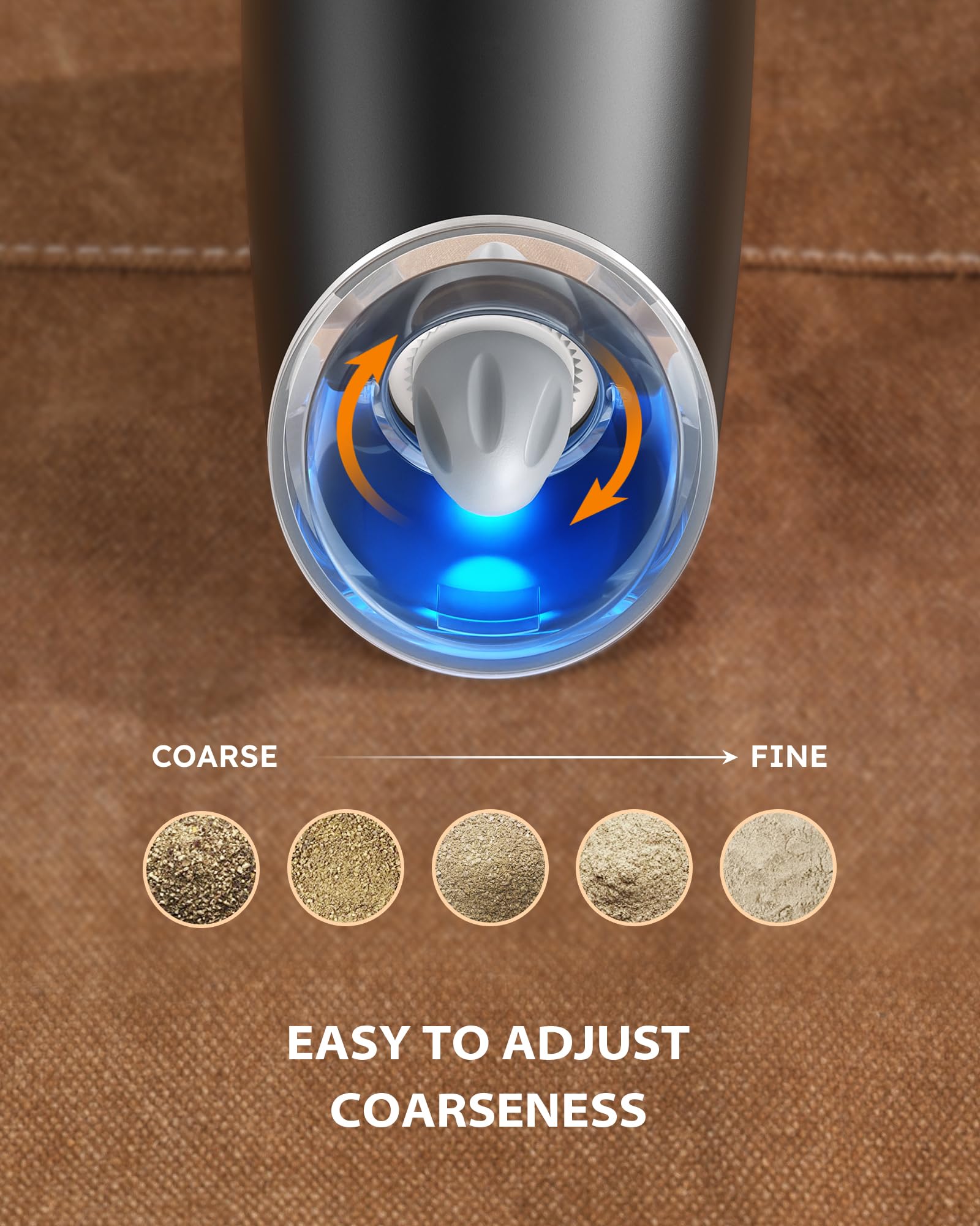 Sangcon transparent bottle helps monitor salt levels at a glance.