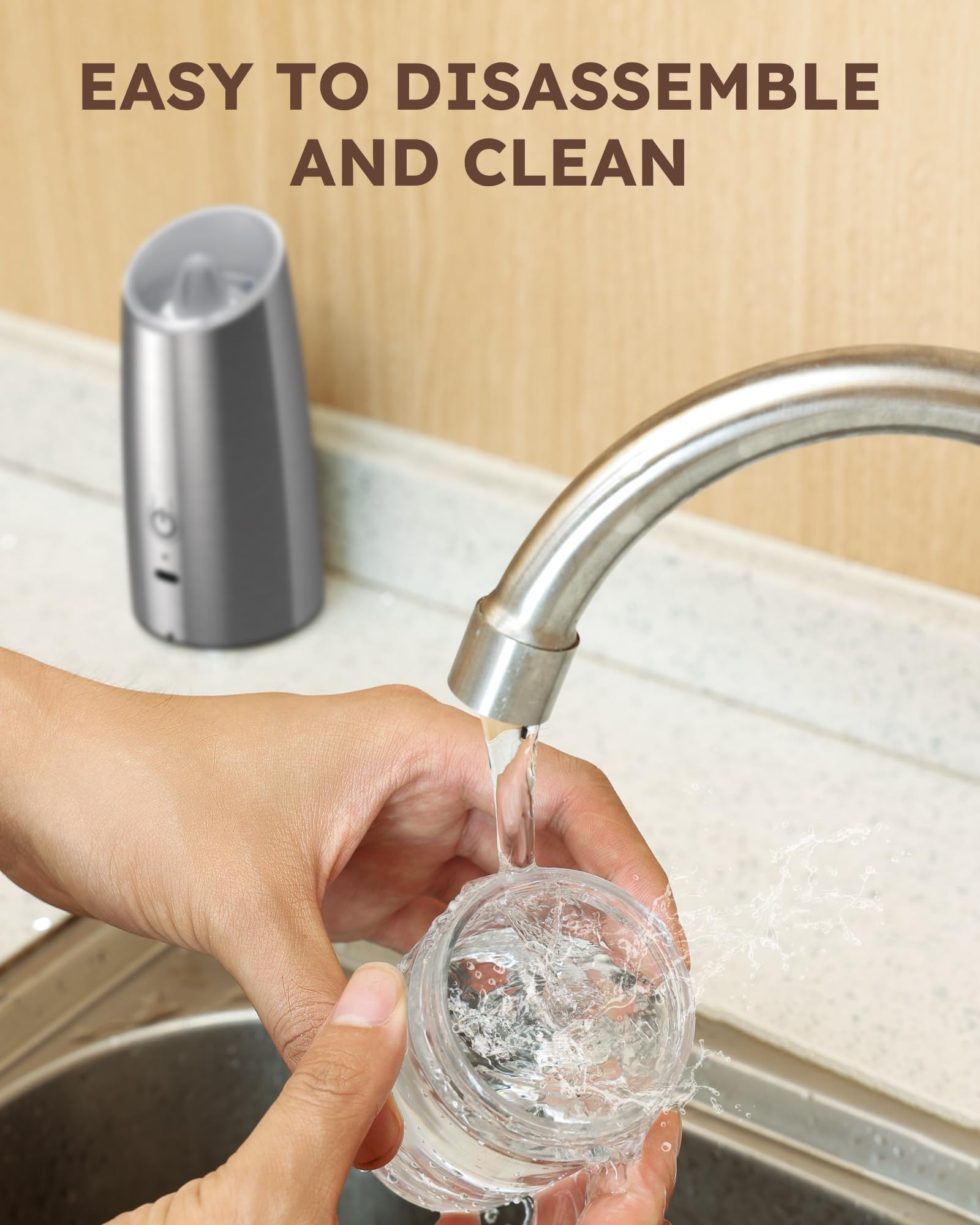 Sangcon gravity grinder rechargeable with USB-C for cord-free operation.