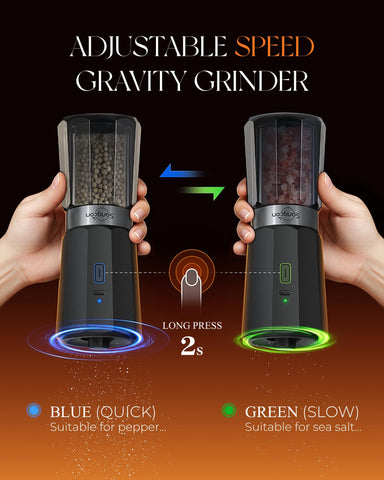 Sangcon Gravity grinder LED light aids accurate grinding in low light