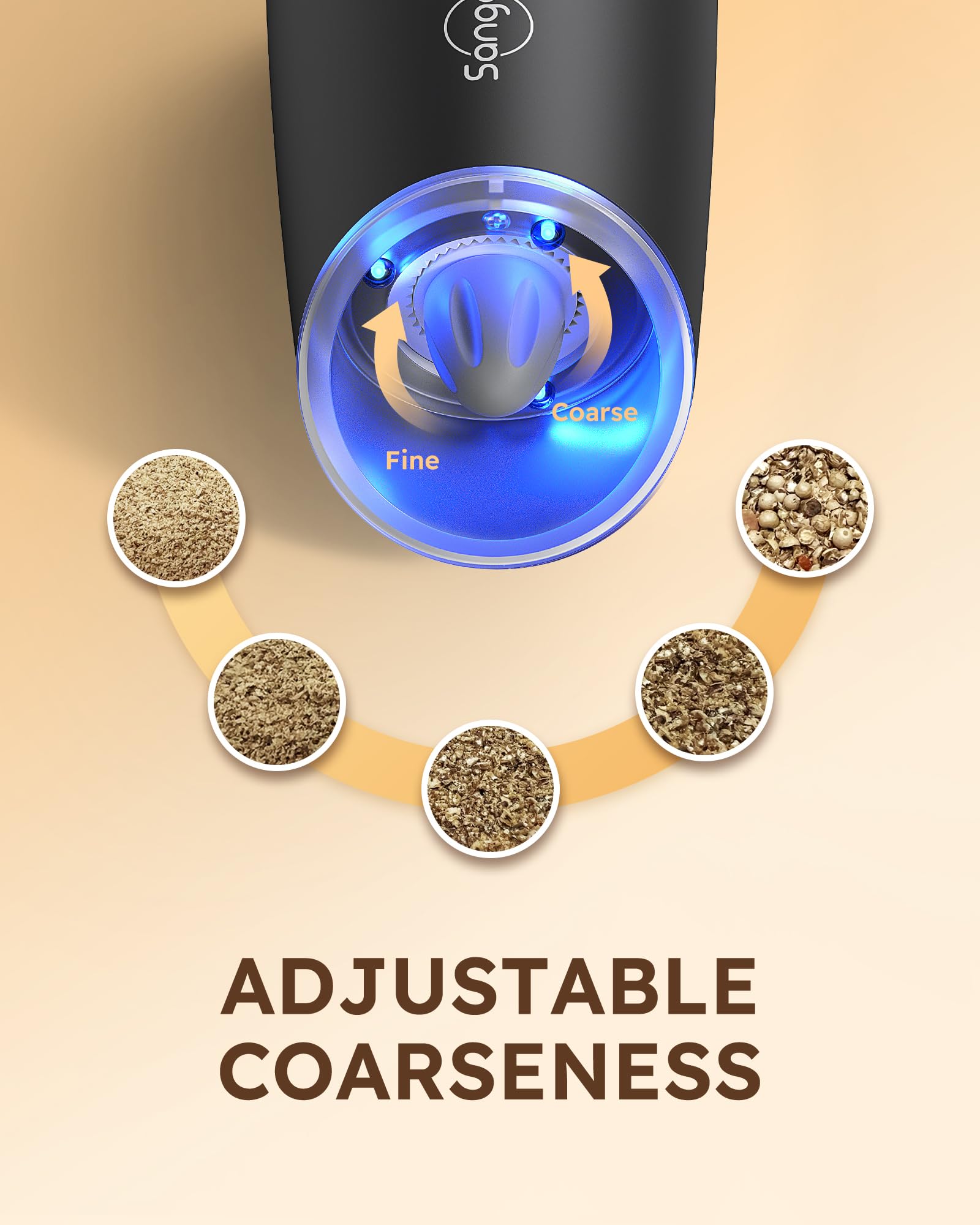 Sangcon Gravity USB C rechargeable design for easy charging on the go.