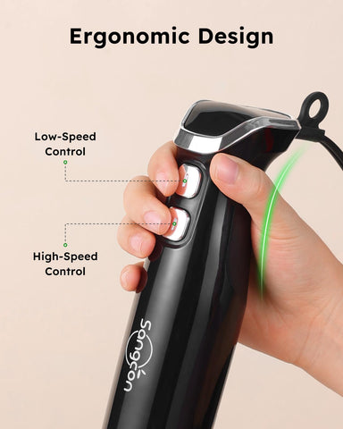 Sangcon blender in cup for direct blending and pouring.