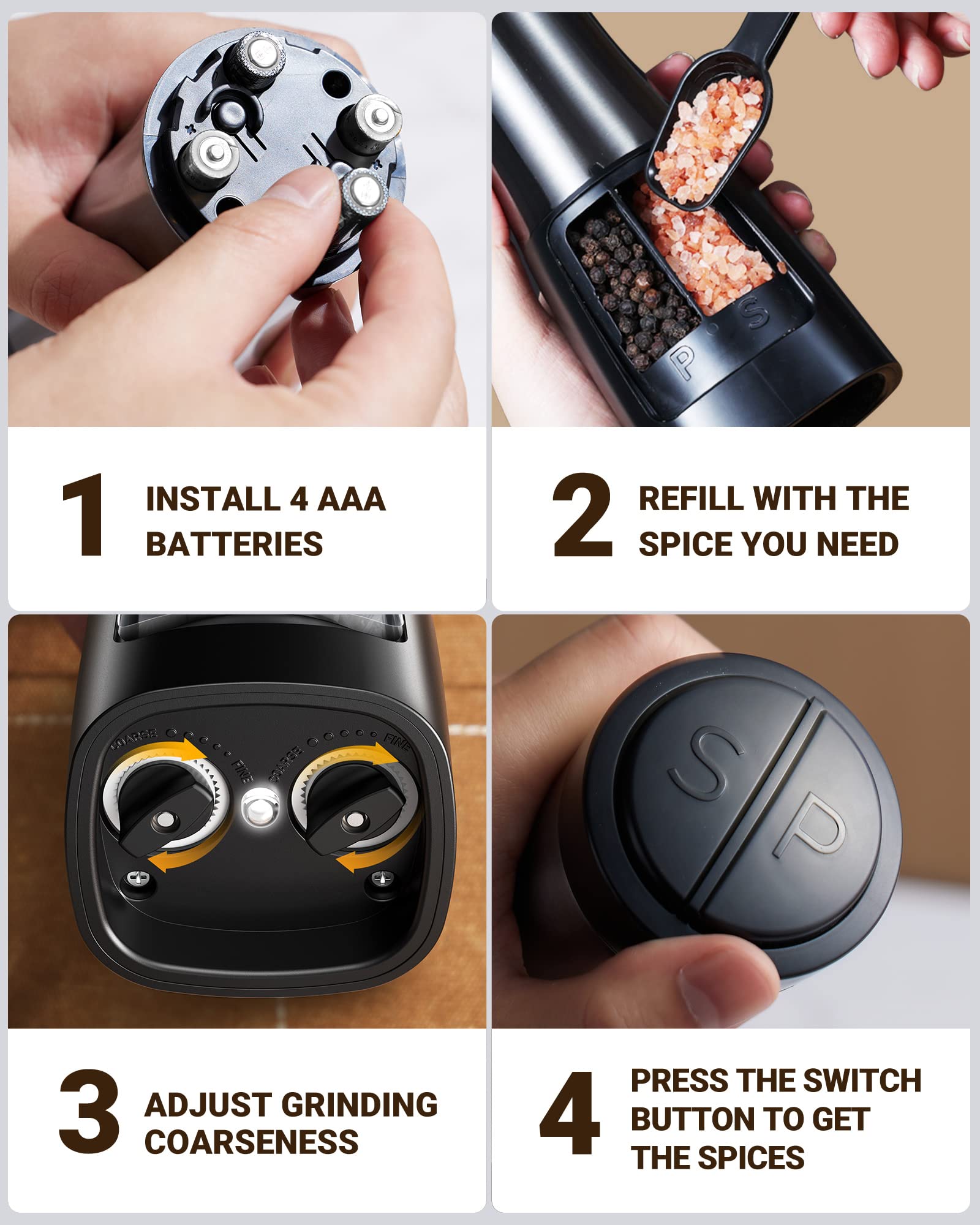 Sangcon refillable spice containers help reduce waste and re-use.