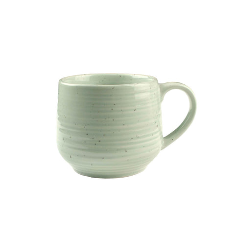 Sango Siterra mugs are microwave and dishwasher safe for quick reheats.