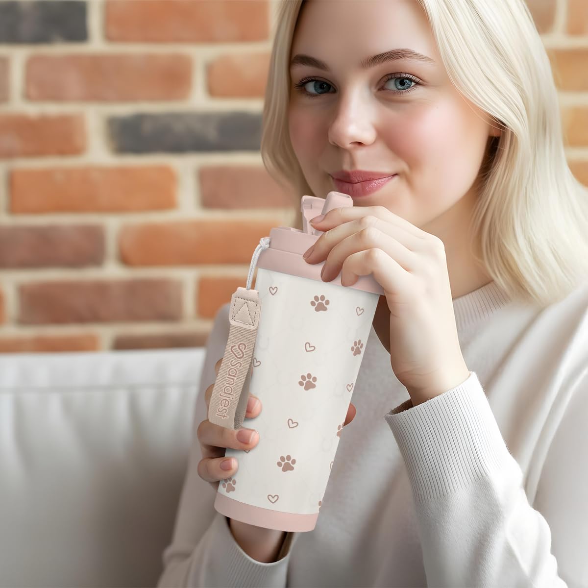SANDJEST Backpack-friendly travel mug for commutes and adventures