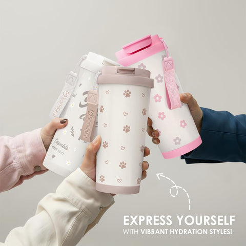 SANDJEST Compact design fits car cup holders and backpacks