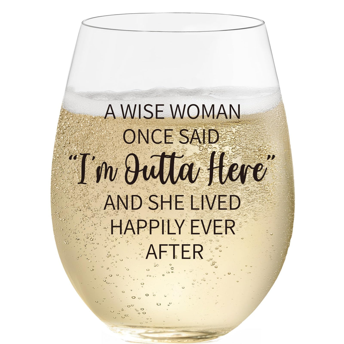 Sanjiayishui 15oz wine glass with empowering quote for daily use and gifting