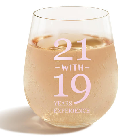 sanjiayishui 15oz wine glass for 40th birthdays, stylish keepsake and party favor.
