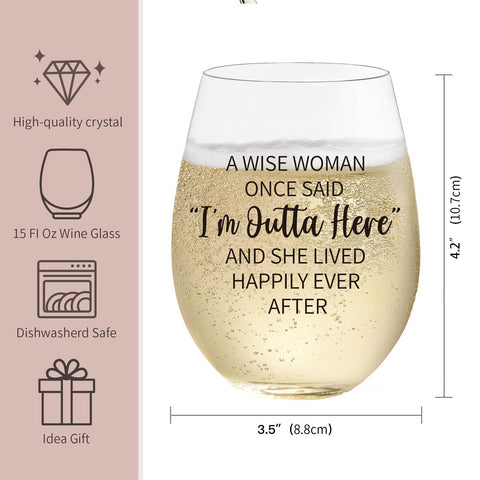 Farewell coworker wine glass by Sanjiayishui for a warm goodbye