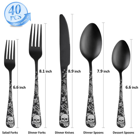 SANLUNS 40-piece flatware for 8 includes complete dining service