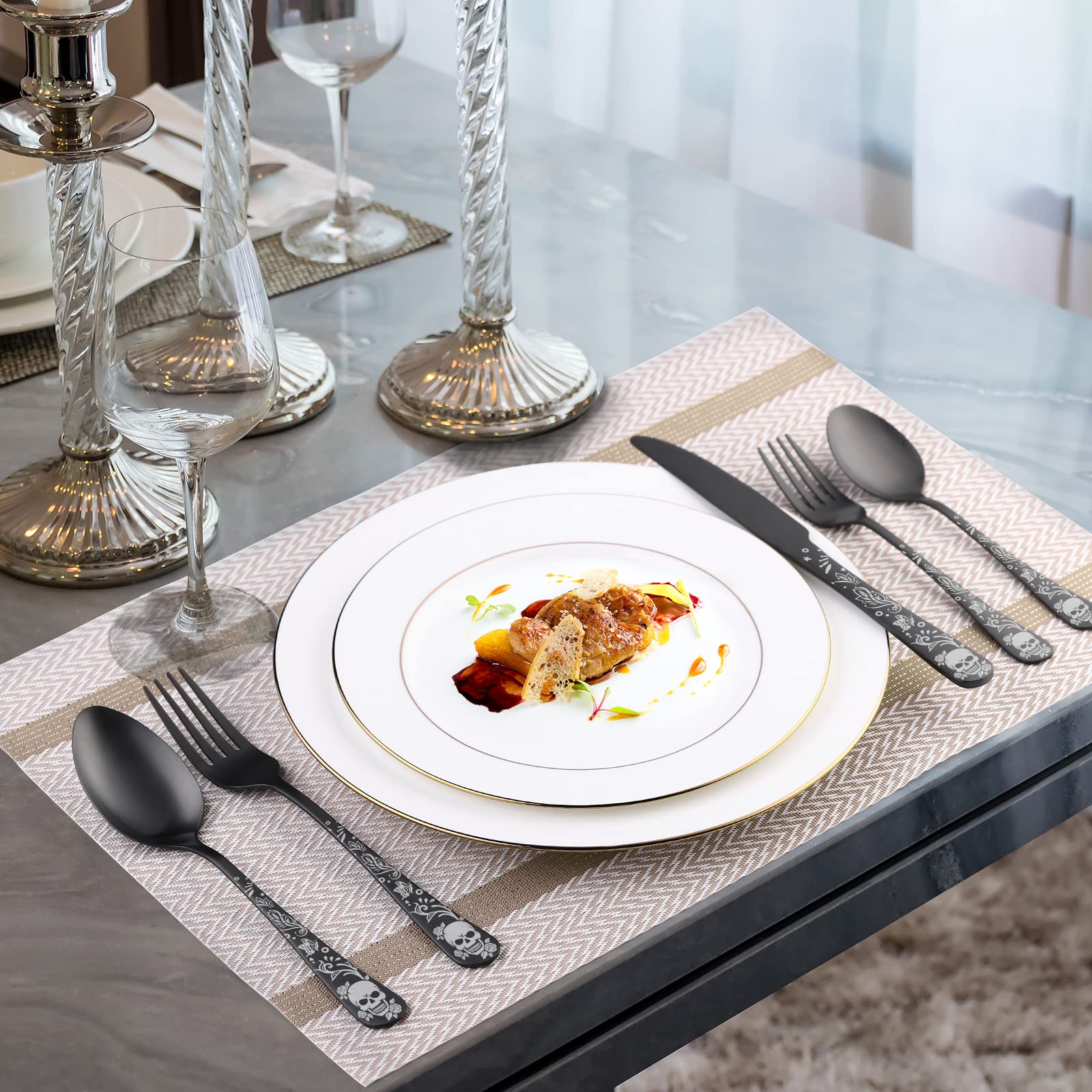 SANLUNS black PVD-plated satin finish adds modern sophistication