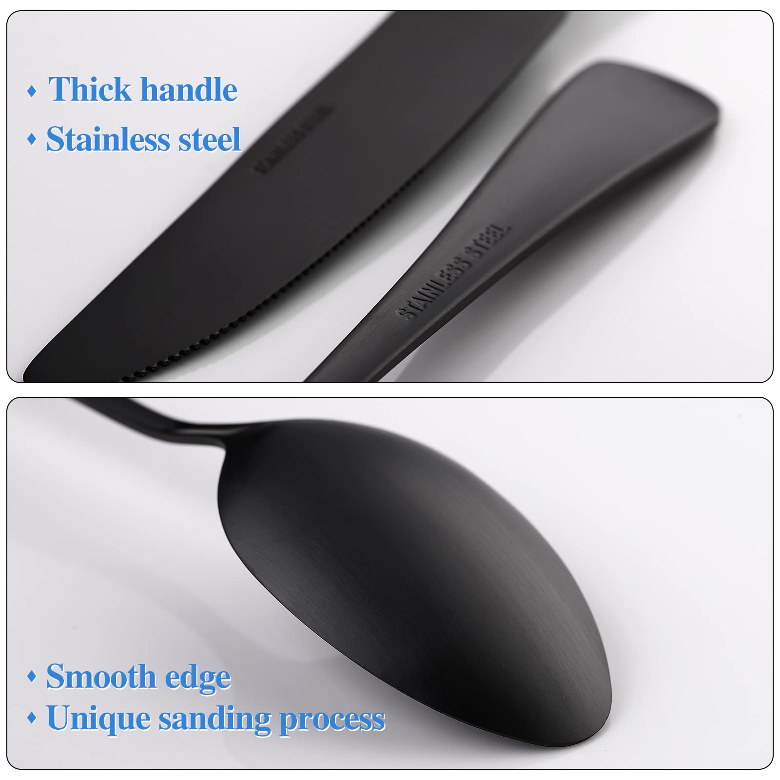 SANLUNS dinner spoons and forks with comfortable grip for daily use