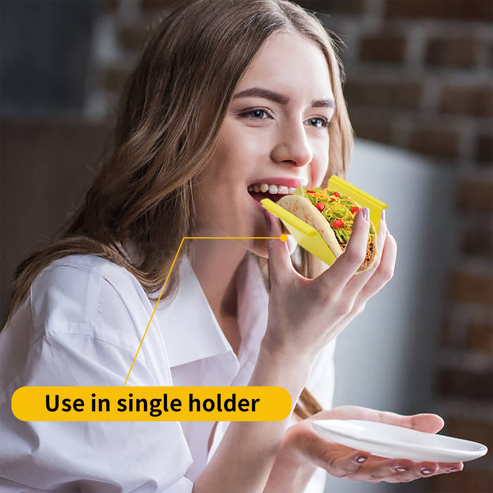 SanmChuf dishwasher-safe taco holders simplify cleanup after a taco night.