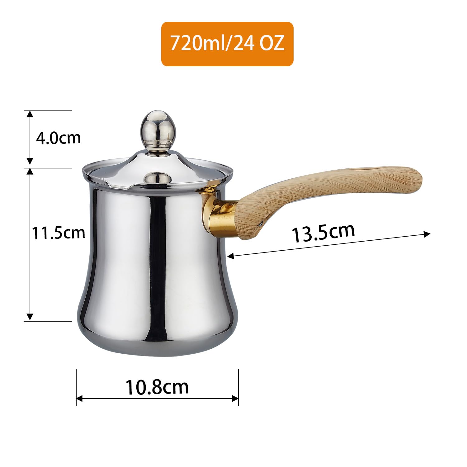 SANQIAHOME stainless steel pot shows durable construction for daily use.