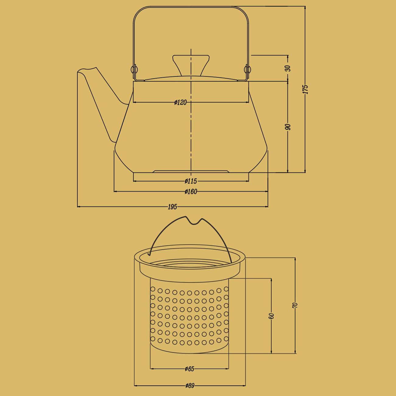 SANQIAHOME teapot sleek handle design for comfortable pouring.