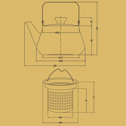 SANQIAHOME teapot sleek handle design for comfortable pouring.