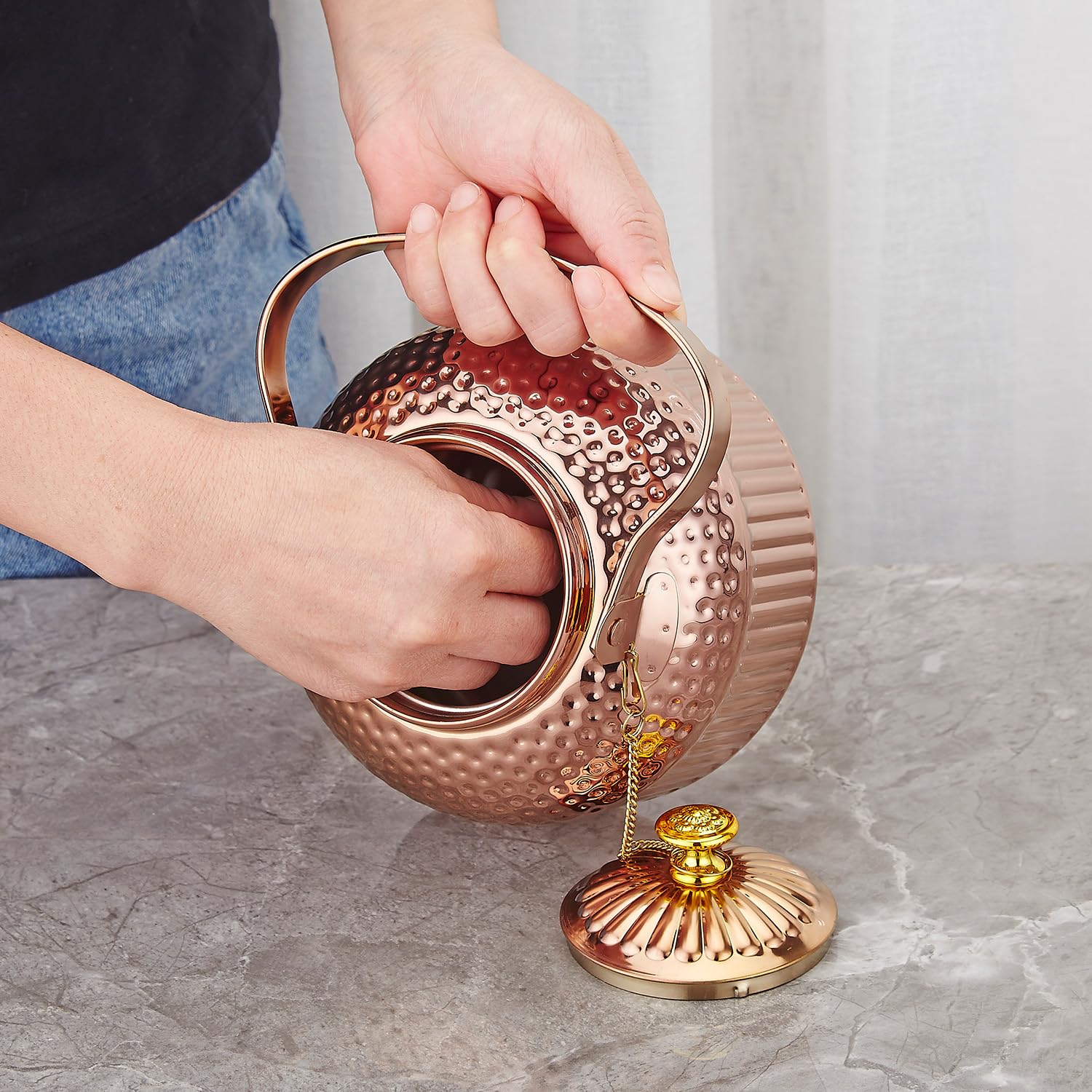 SANQIAHOME 1.5L teapot for tea or coffee at home or cafe