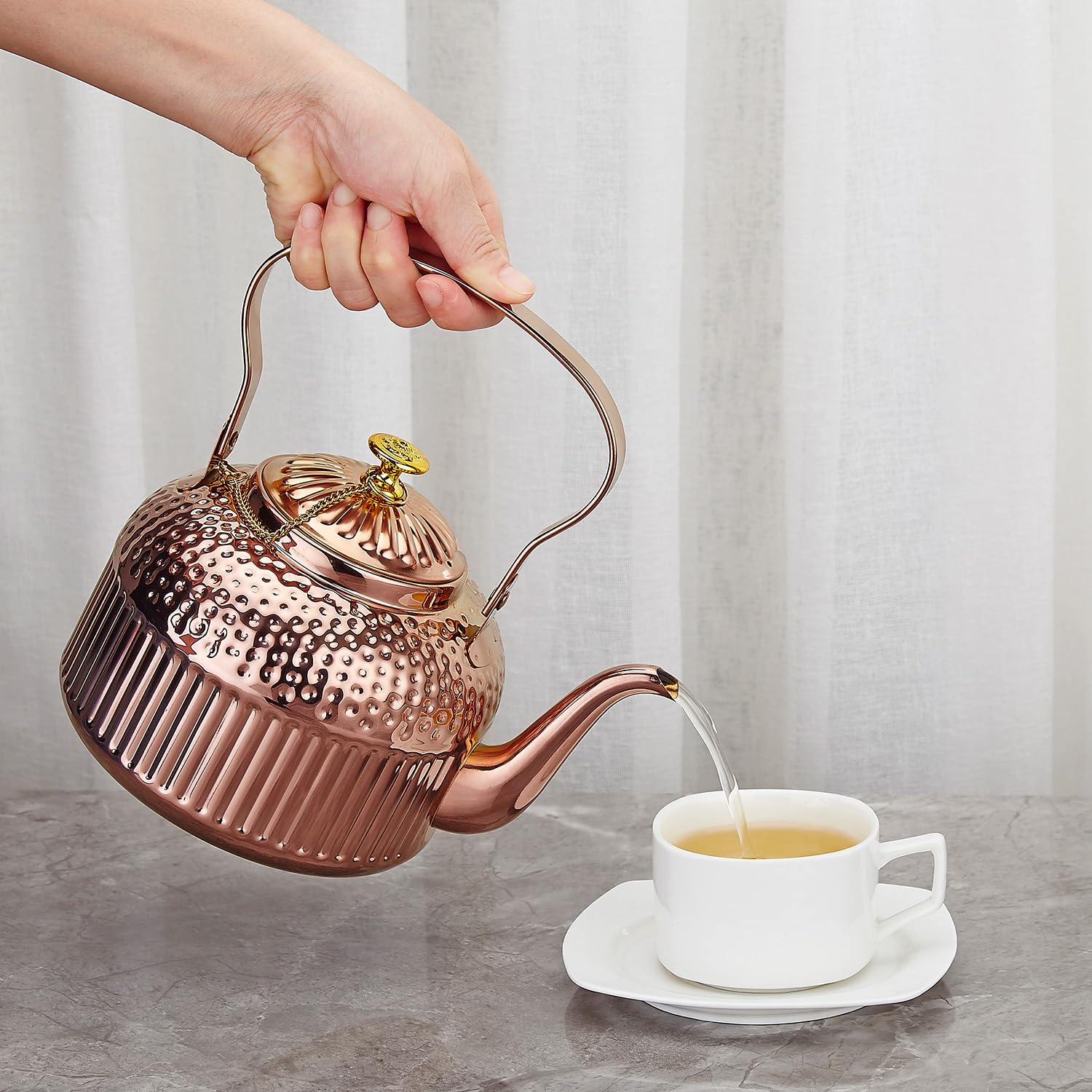 SANQIAHOME antique design enhances kitchen decor while brewing tea