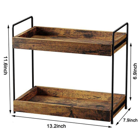 SANRETAHO durable wooden construction provides a sturdy countertop storage solution.