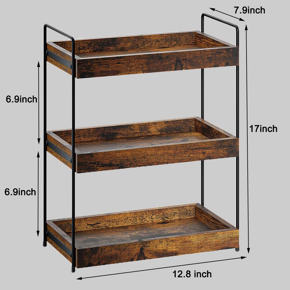 SANRETAHO top shelf organizer offers easy access to essentials on the counter.