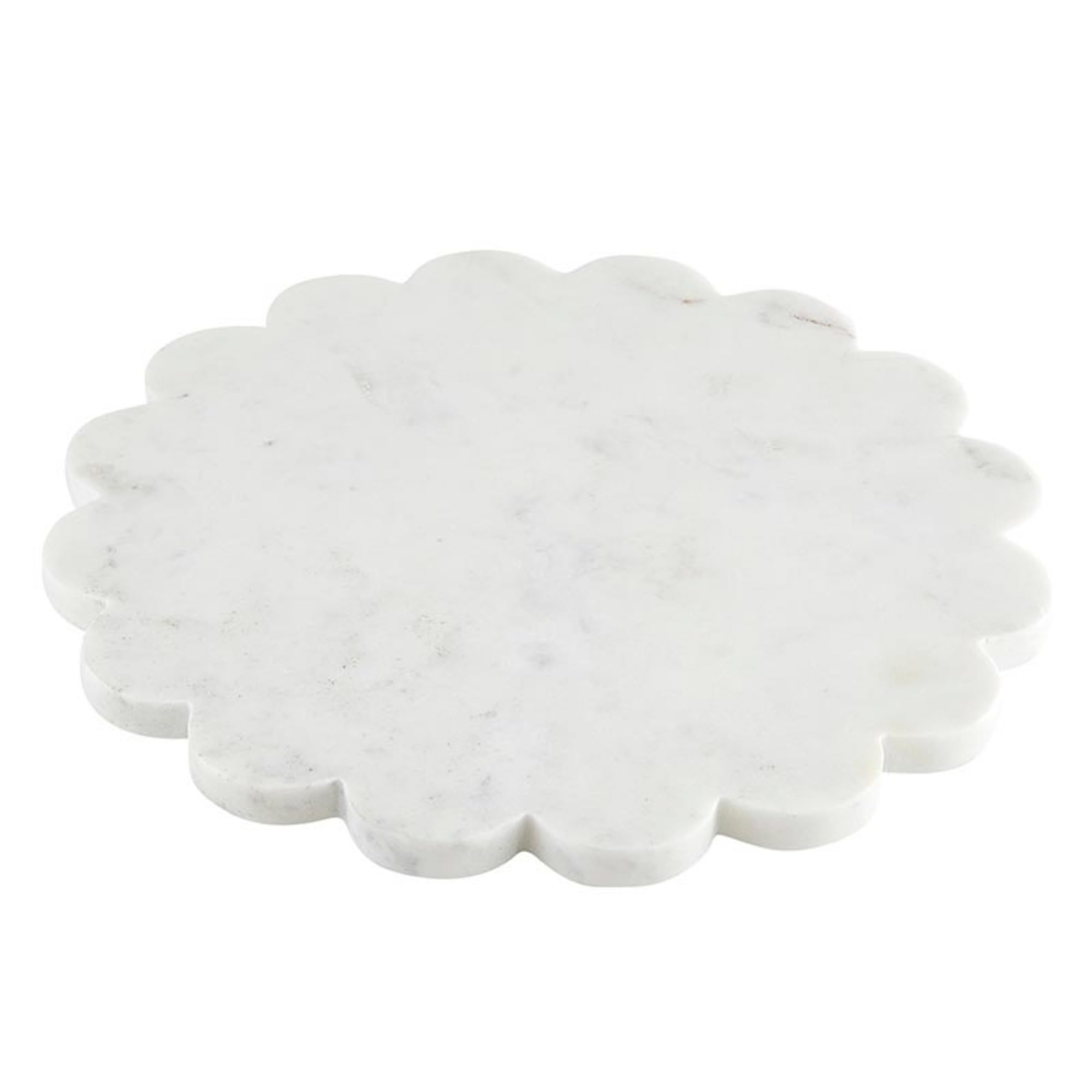 Santa Barbara Design Studio white marble with natural veins enhances dessert presentations.