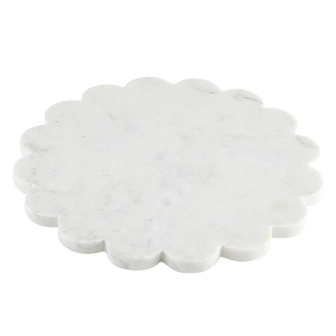Santa Barbara Design Studio white marble with natural veins enhances dessert presentations.