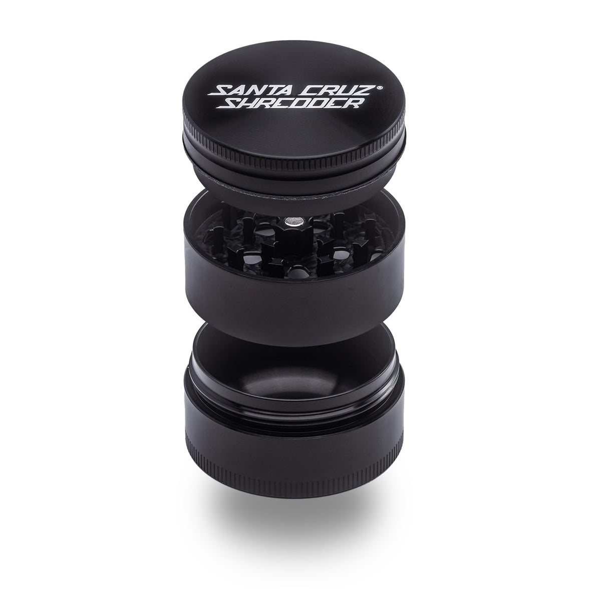 Santa Cruz Shredder 3-piece grinder side view shows durable aluminium construction for daily use