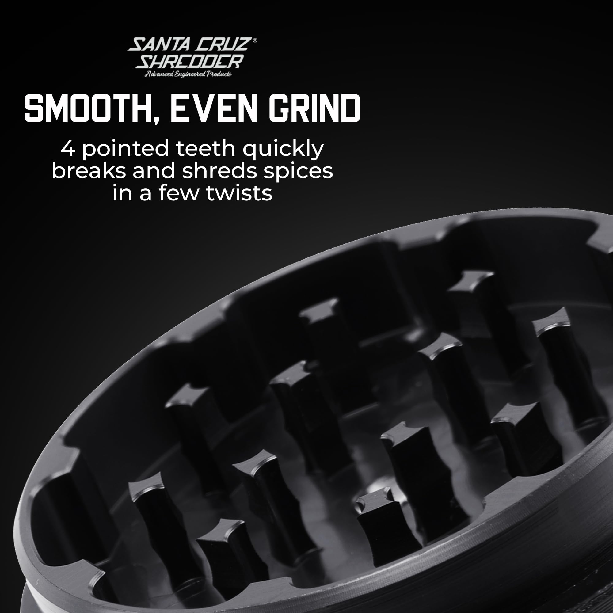 Santa Cruz Shredder magnetic lid close-up demonstrates secure seal and mess reduction