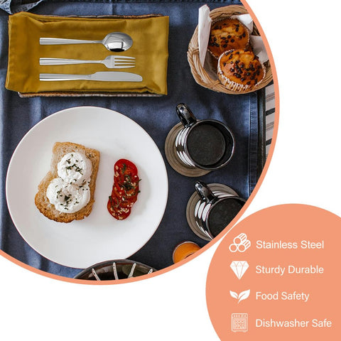 SANTUO 7.5-inch dinner fork with balanced weight and durable build.